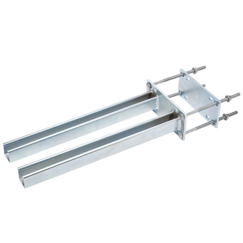 Pier support bracket for solar panel installation