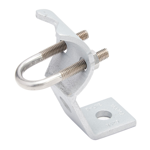 Adjustable pipe and strut support bracket for solar